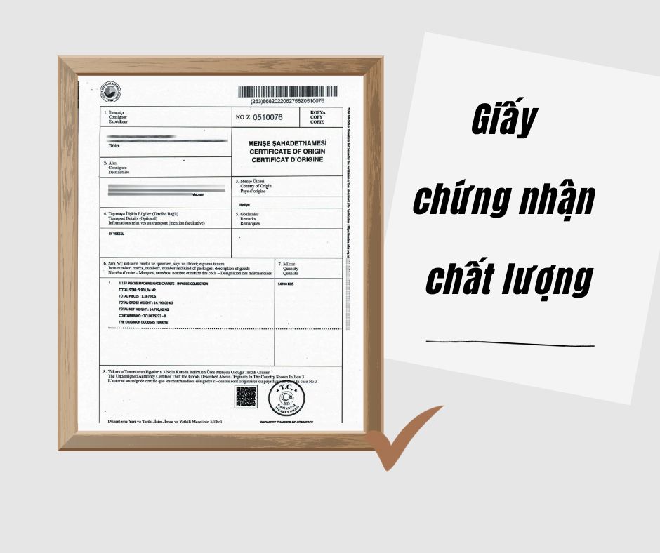 Thảm nhập khẩu đạt tiêu chuẩn chất lượng cao